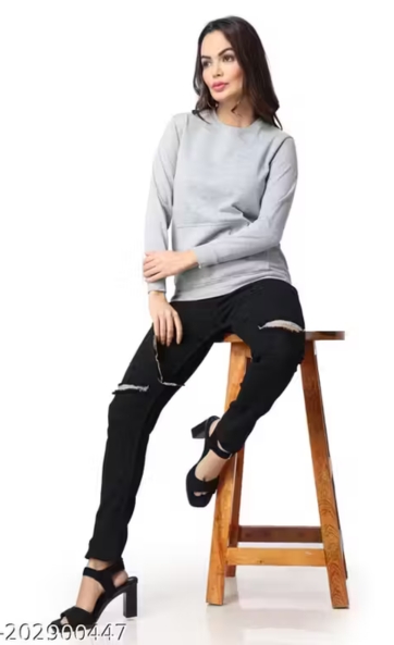 SWEATSHIRT FOR WOMEN, WINTER WEAR FOR WOMEN LATEST SWEATSHIRT FOR WOMEN LATEST WINTER WEAR FOR WOMEN - Image 3